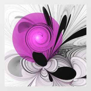 Abstract Black Grey With Magenta Fractal Art
