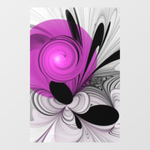 Abstract Black Grey With Magenta Fractal Art
