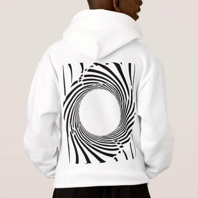 Abstract Black Hole Spiral Line Art  (Back)