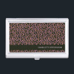 Abstract Black Pink and Orange Dots Personalised  Business Card Holder<br><div class="desc">Abstract Black Pink and Orange Dots Personalised Business Card Case</div>