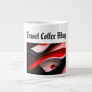 Abstract Black & Red Collection Bold Modern Desig- Large Coffee Mug