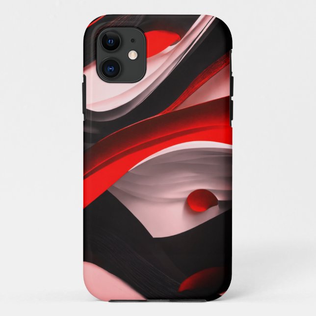 Abstract Black & Red Design Premium Collection -  Case-Mate iPhone Case (Back)