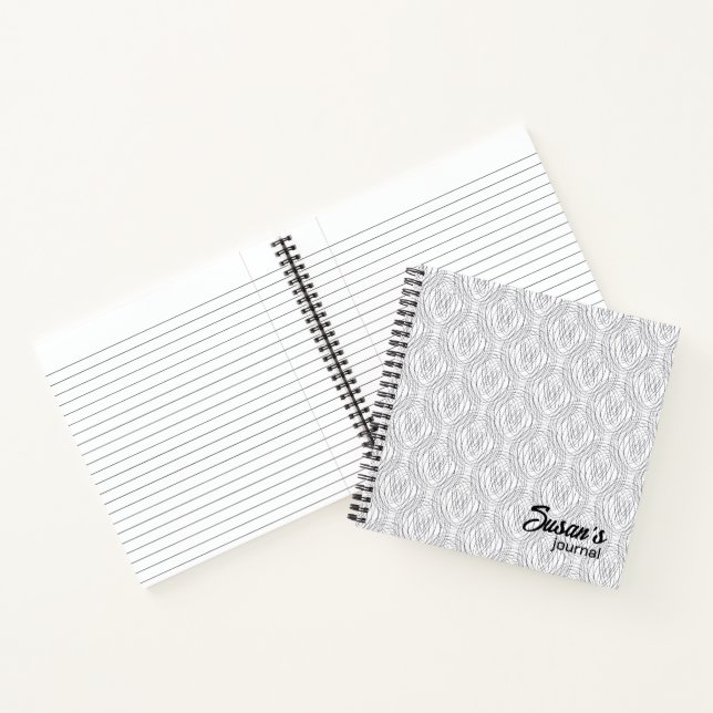 Abstract Black White Circles Journal (Inside)