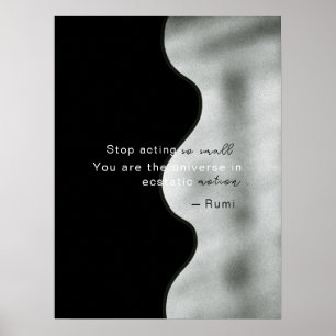 Abstract black white contemporary simple geometric poster
