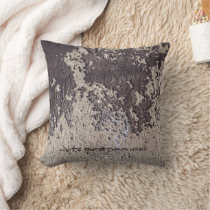 Abstract black & white (cracked wall) cushion