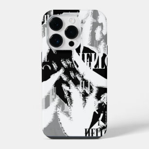 Abstract Black White Grey iPhone 14 Pro Case