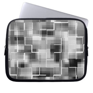 Abstract Black White Grey Laptop Sleeve