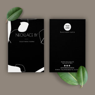 Abstract Black & White Necklace Display Card