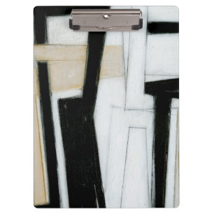 Abstract Black & White Painting Clipboard
