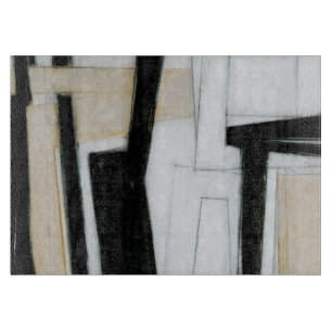 Abstract Black & White Painting Cutting Board