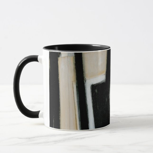 Abstract Black & White Painting Mug (Left)