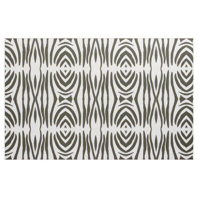 Abstract Black White Zebra Stripes Print Fabric (Fat Quarter)