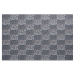 Abstract blends black grey tan chequerboard fabric