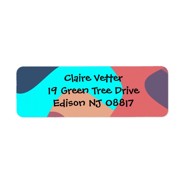 Abstract Blobs  Return Address Label (Front)