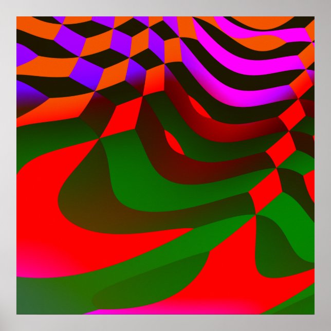 Abstract Blocks Cubist Print (Front)