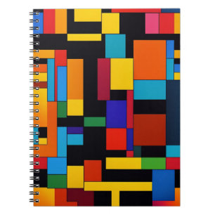 Abstract Blocks in Desert Colours Notebook