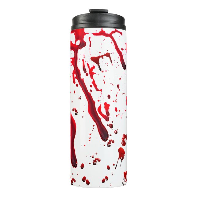 Abstract Bloody Splatter and Handprints Thermal Tumbler (Front)