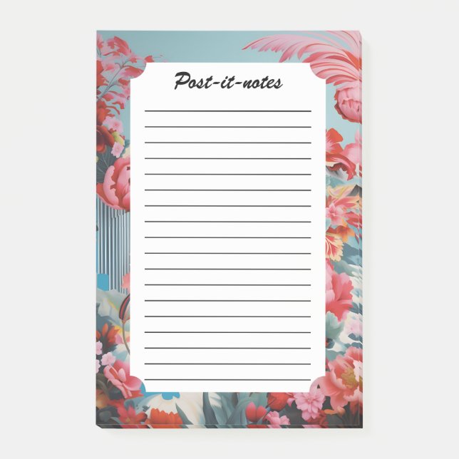 Abstract Blossom Petal Dreams Post-it Notes (Front)