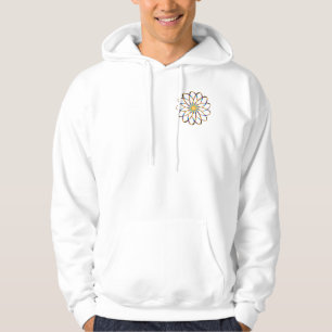 abstract blu flower hoodie