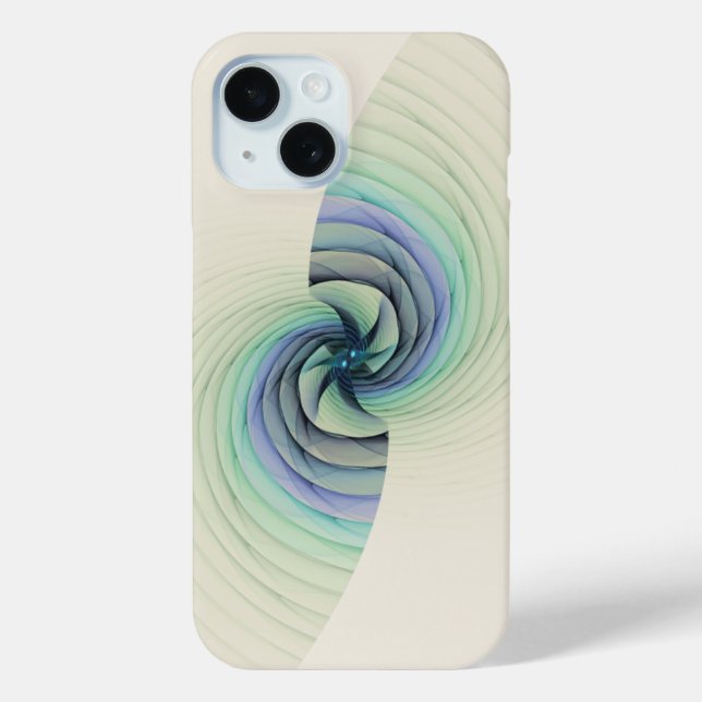 Abstract Blue and Green Spiral Case-Mate iPhone Case (Back)