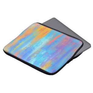 Abstract Blue and Orange Laptop Sleeve