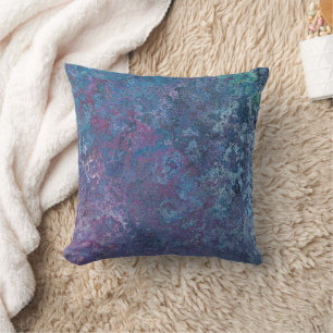 Abstract Blue and purple colourful design Cushion