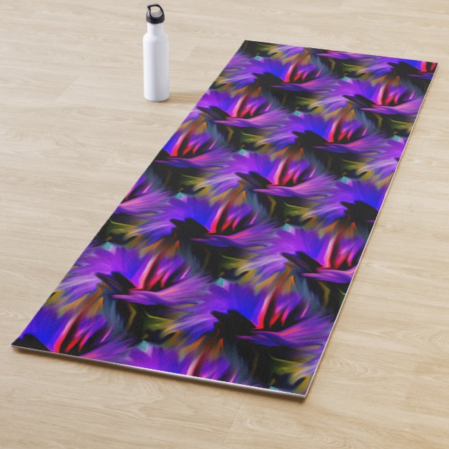 Abstract Blue And Purple Design     Yoga Mat (In Situ)