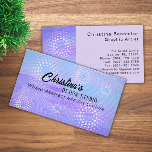 Abstract Blue and Purple   Star Light, Star Bright Business Card