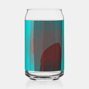 Abstract Blue And Red 709 Can Glass