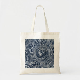 Abstract Blue and White Swirl Pattern Tote Bag