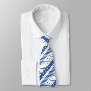 Abstract blue and white tie