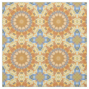Abstract Blue and Yellow - Geometric Fabric