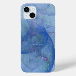 abstract blue art  iPhone 15 mini case