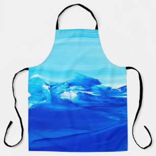 Abstract blue art painting background. Modern art. Apron
