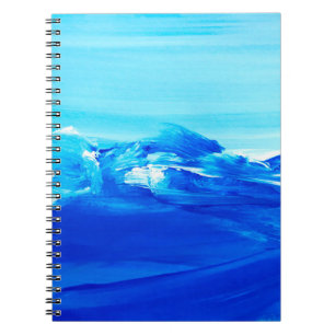 Abstract blue art painting background. Modern art. Notebook