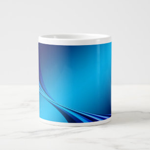 Abstract Blue Background Banner Large Coffee Mug