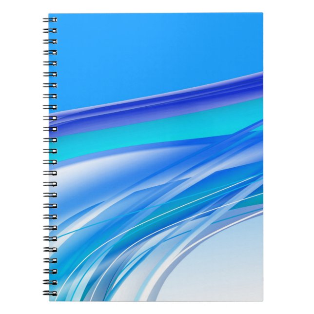 Abstract Blue Background Banner Notebook (Front)
