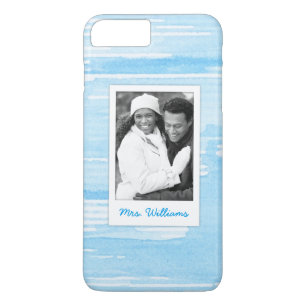 Abstract Blue Blue Texture   Add Photo iPhone 8 Plus/7 Plus Case