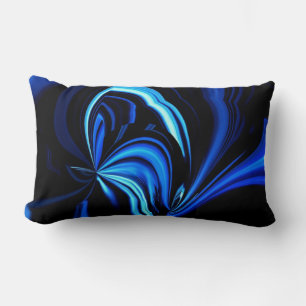 Abstract Blue Butterfly Throw Pillow