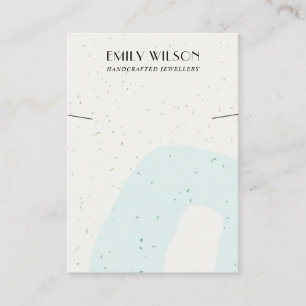 ABSTRACT BLUE CERAMIC NECKLACE BRACELET DISPLAY BUSINESS CARD