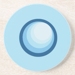 Abstract Blue Circle Coaster