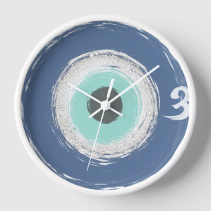 Abstract Blue Clock