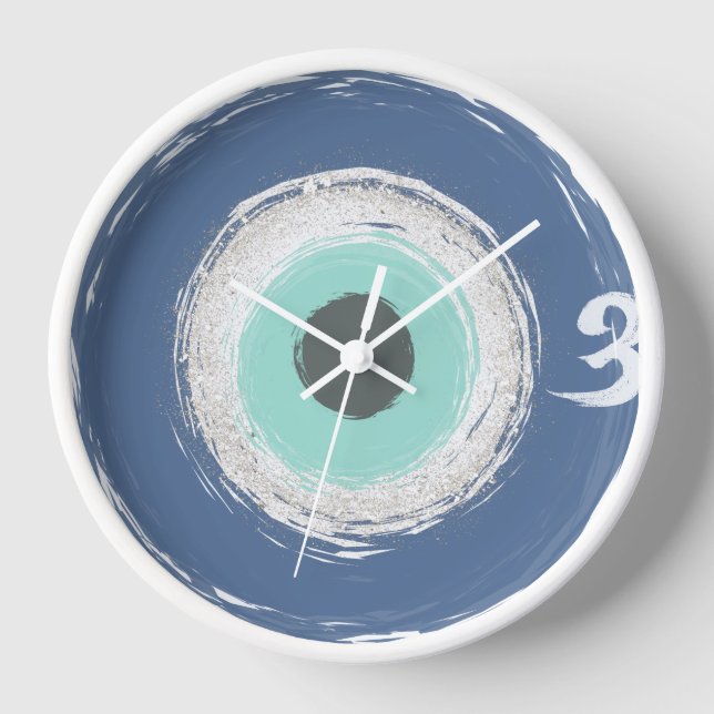 Abstract Blue Clock (Front)