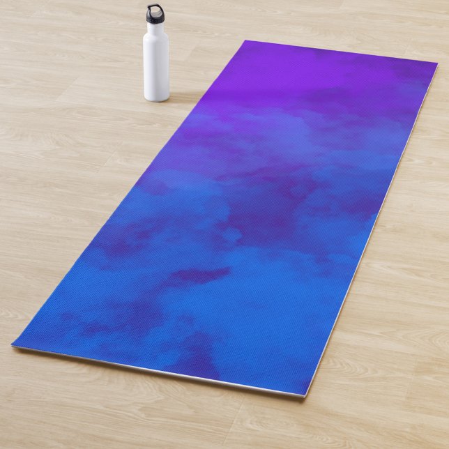 Abstract Blue cloud gradient  colour Yoga Mat (Creator Uploaded)