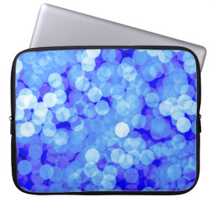 Abstract blue colours light bokeh. Classic blue ba Laptop Sleeve