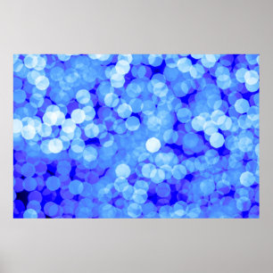 Abstract blue colours light bokeh. Classic blue ba Poster
