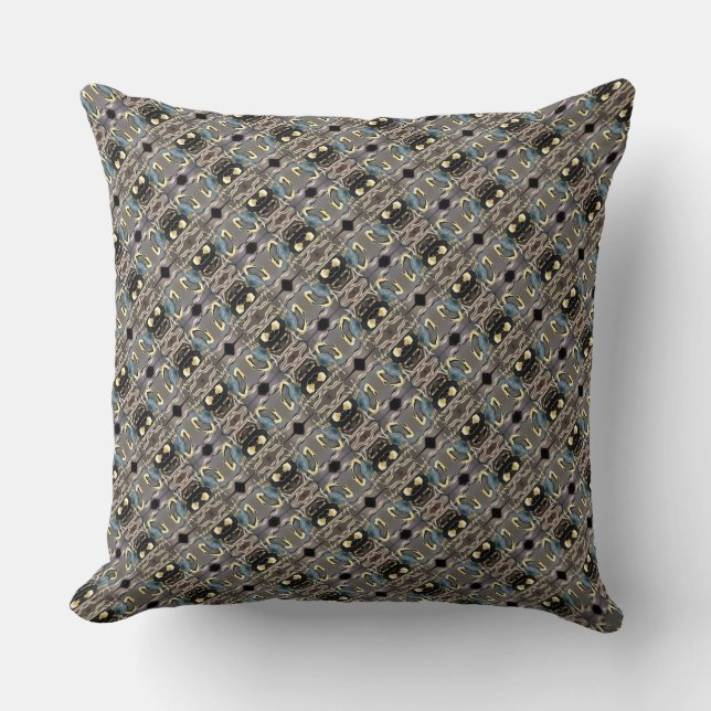 Abstract Blue Crab Cushion (Front)