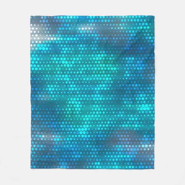Abstract blue creative background fleece blanket (Front)