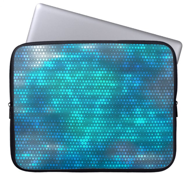 Abstract blue creative background laptop sleeve (Front)