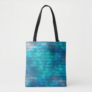 Abstract blue creative background tote bag